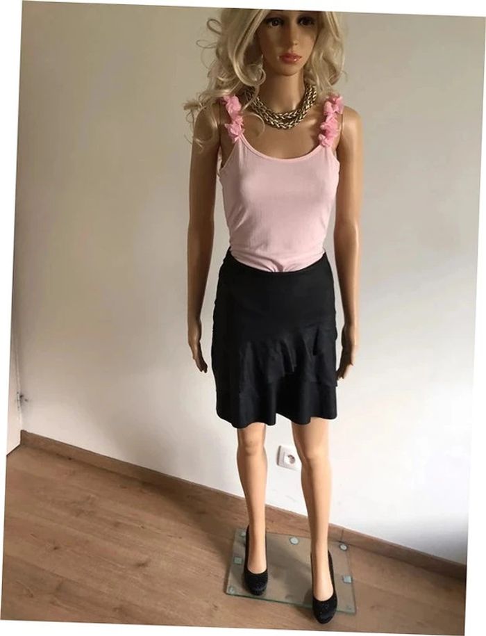 Jupe noire en suédine Cotton Brothers taille XS jamais portée - photo numéro 3