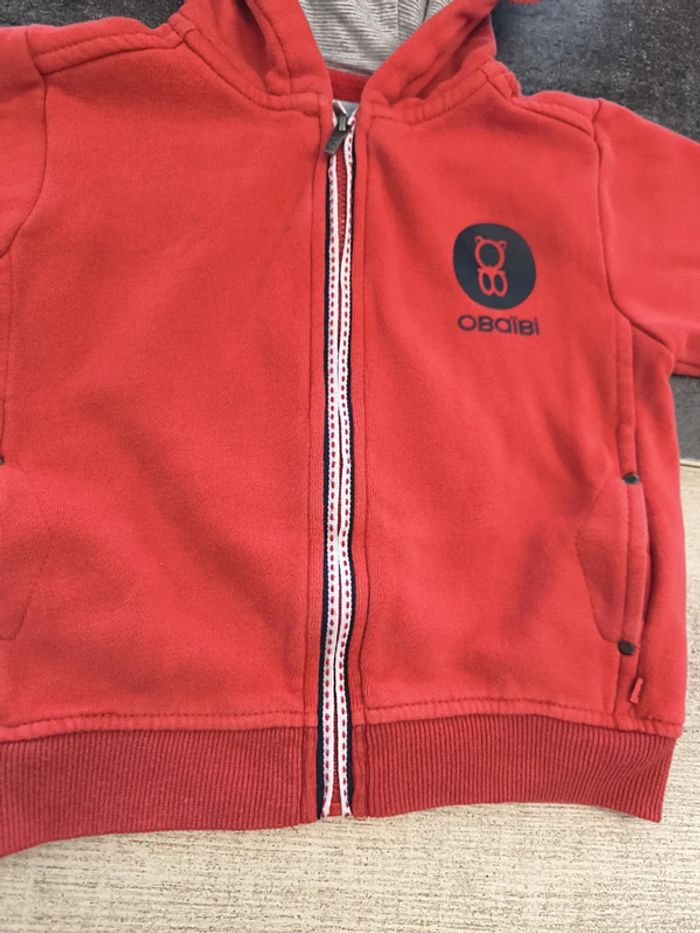 Gilet zippé à capuche garçon 23 mois 86cm obaibi - photo numéro 6