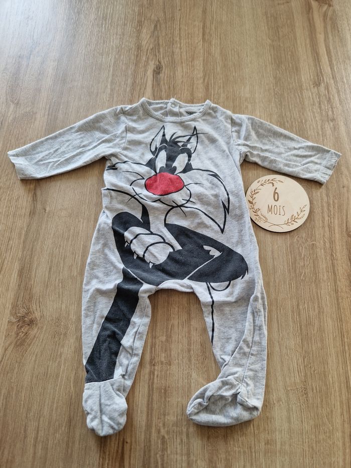 Pyjama/Dors-bien Bébé Taille 6 Mois - Motif Sylvestre (Looney Tunes)