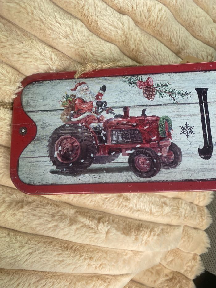 Décoration Noël plaque métal - photo numéro 2