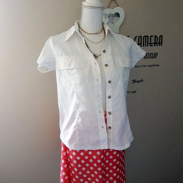 Chemise blanche été modèle technique sport randonnée Columbia