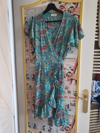 Robe cache-coeur style bohème s/m Laraethnics