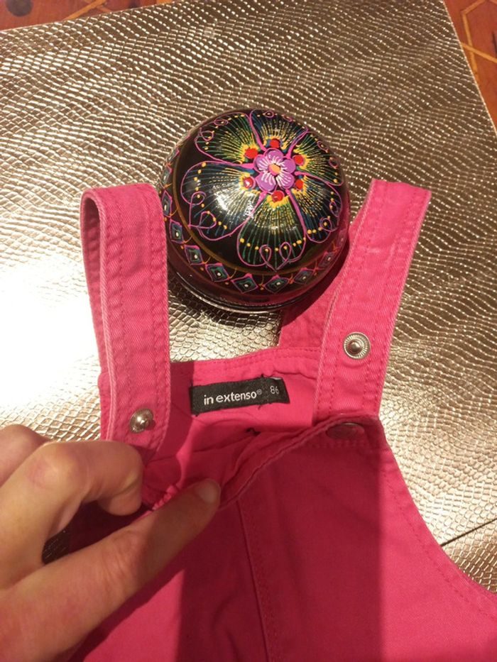 Belle robe salopette rose 12 mois à 18 mois - photo numéro 4