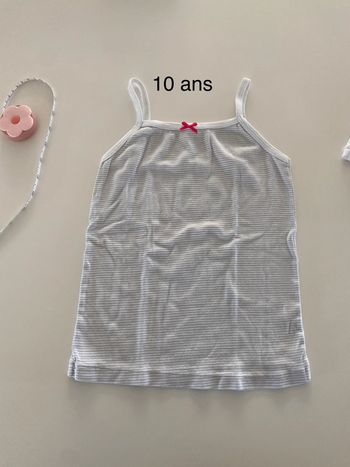 Maillot de corps rayé 10 ans