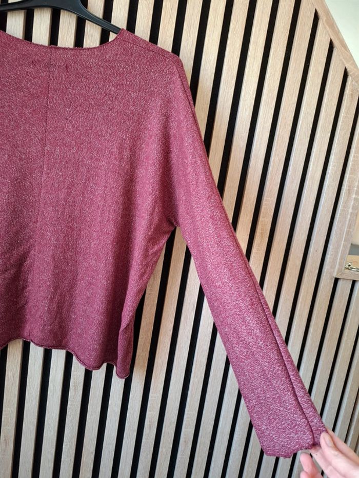 Pull overside fluide bordeaux Taille unique - photo numéro 7
