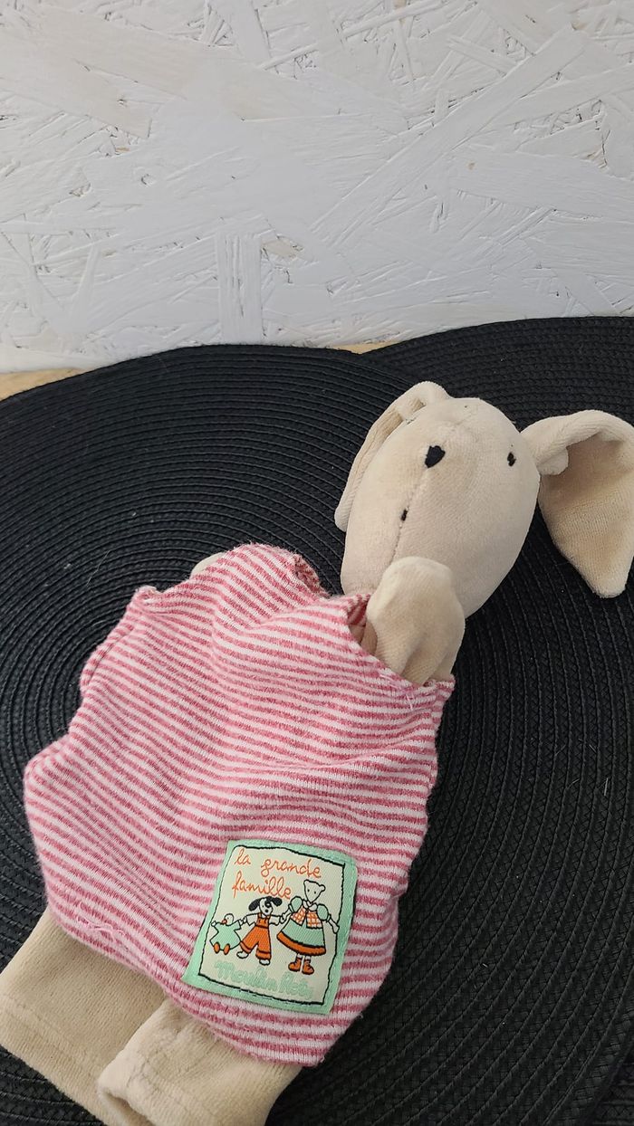 Lapin "Sylvain" MOULIN ROTY Doudou La Grande Famille - photo numéro 2