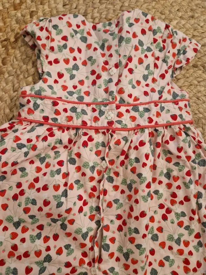 Robe à motifs fraise sergent major bebe fille 12mois - photo numéro 3
