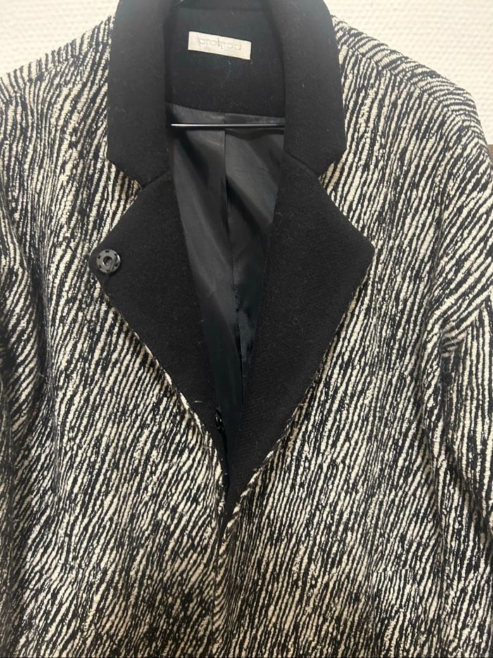 Manteau promod noir et blanc taille 40 - photo numéro 4