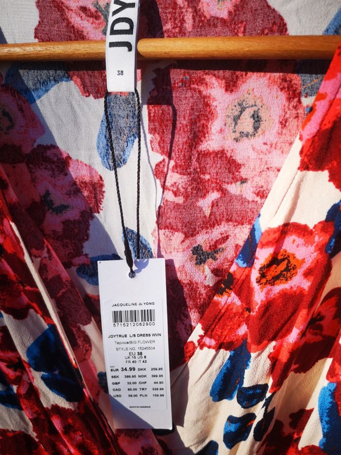 Robe courte manches longues JDY fleurie - photo numéro 4