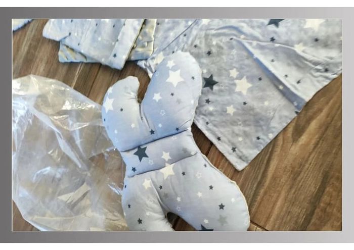 Lot de 5 éléments bleu et gris avec étoile 100x60x15 cm babynest Xanthos home - photo numéro 3