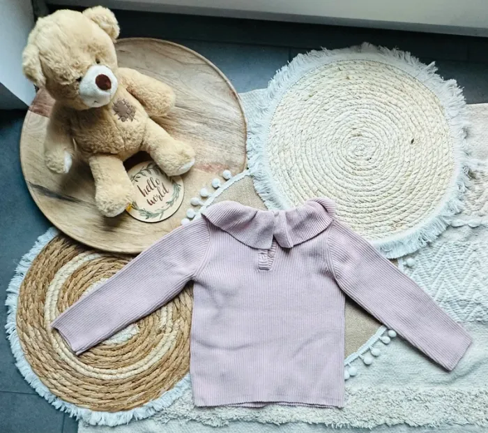 Blouse col claudine rose Vertbaudet 18M - 80cm - photo numéro 2