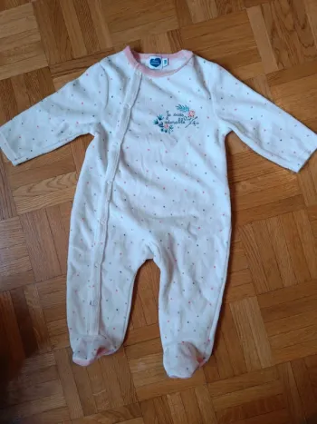 Pyjama velours Mots d'enfants 6 mois