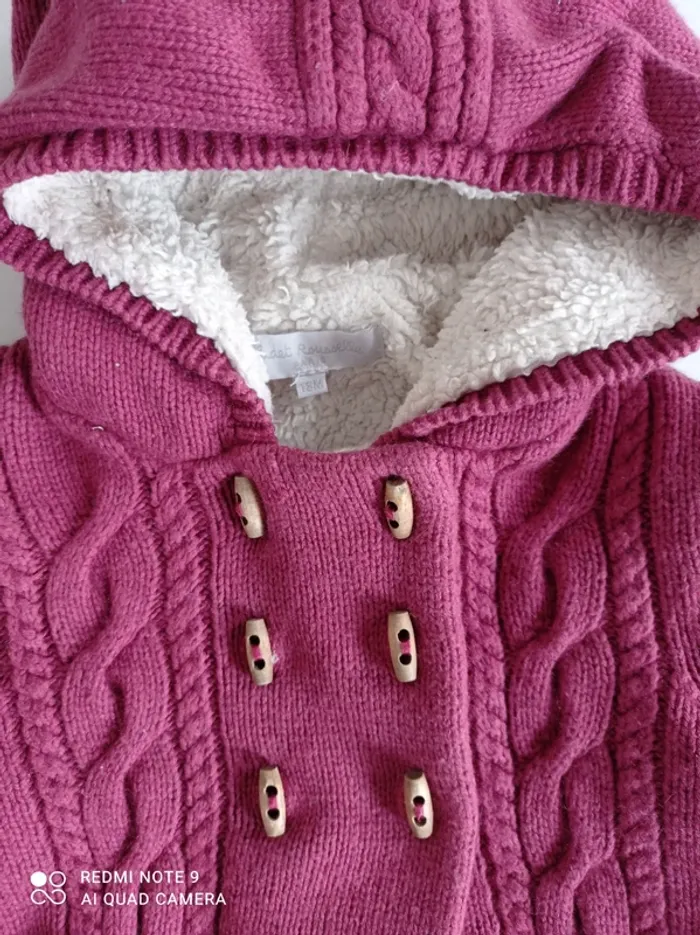 Veste chaude fushia Cadet Rousselle 18 mois - photo numéro 3