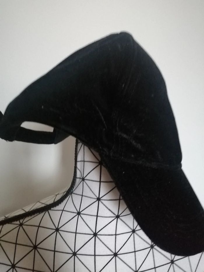 Casquette effet daim. Noir - photo numéro 3