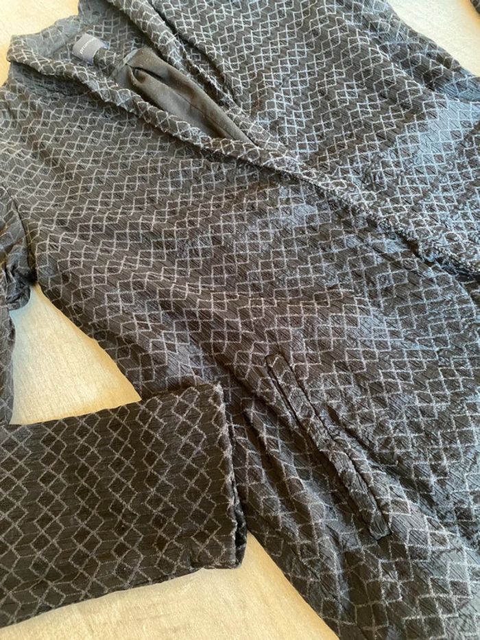 Blazer noir à motifs géométriques - photo numéro 2