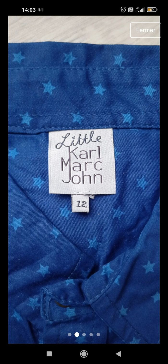 Chemise Little Karl Marc John 12 ans - photo numéro 2