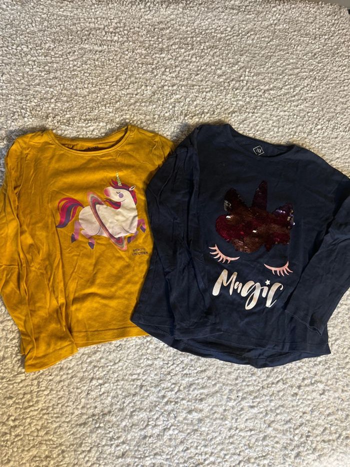 Lot de 2 tee shirt licorne