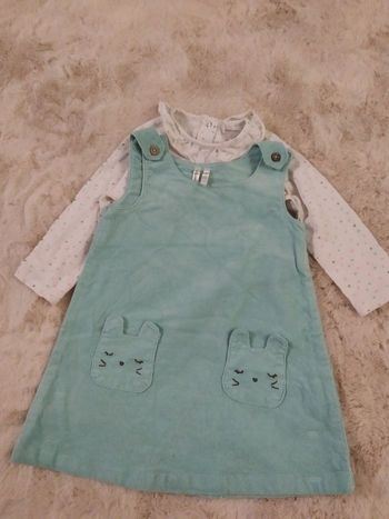 Ensemble robe lapin 12 mois - 1 an fille