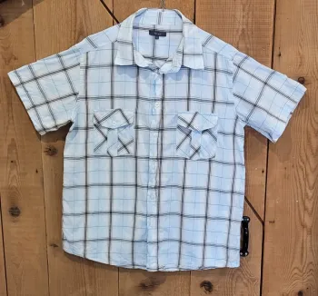 Chemise à carreaux homme Texman taille L – Blanc bleu - Très bon état