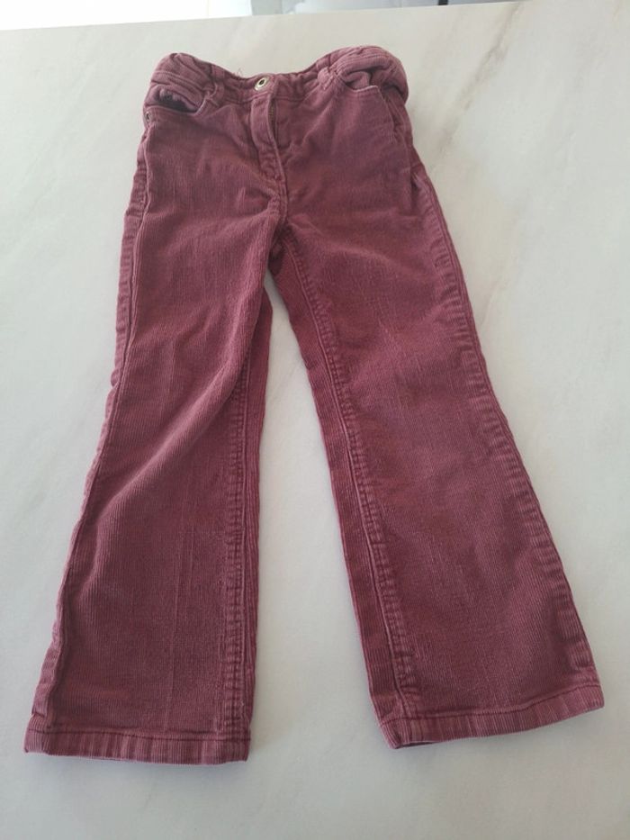 Pantalon en velours côtelé fille - Vertbaudet - 4 ans