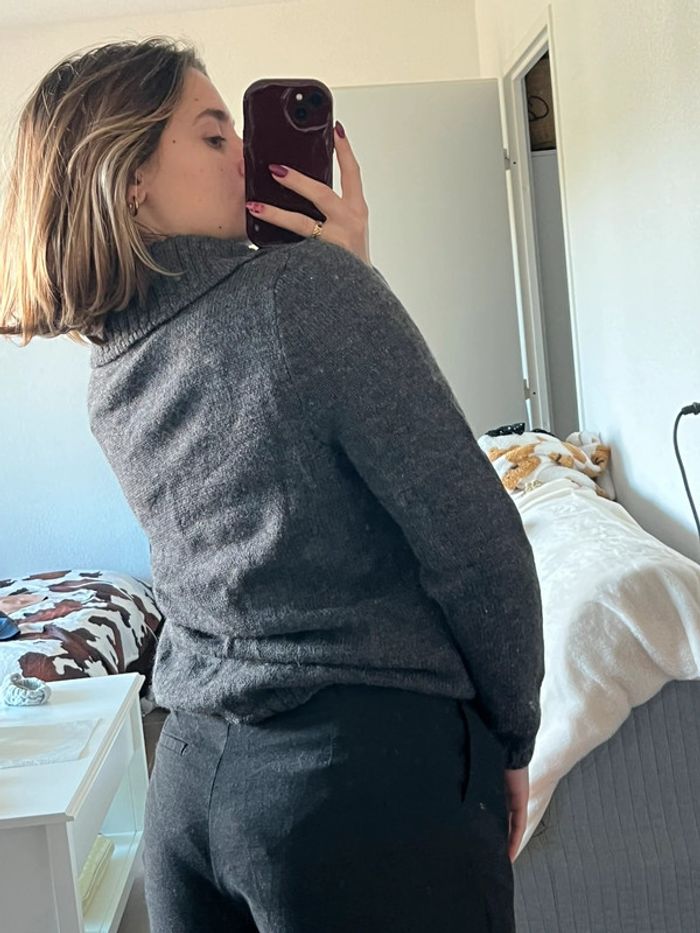 Gilet en laine gris - photo numéro 2