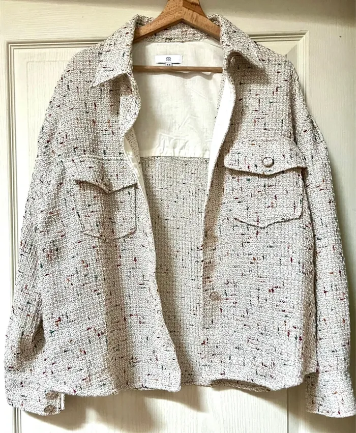 Veste chemise aspect tweed - neuve jamais portée - photo numéro 4