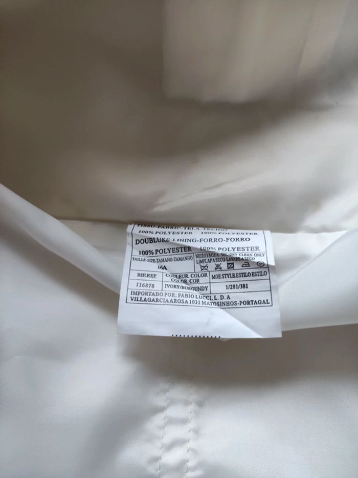 Boléro+cravate couleur écru 16 ans - photo numéro 5