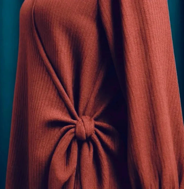 Blouse cache -cœur marron rosé – ONLY – Taille 50/52 - photo numéro 3