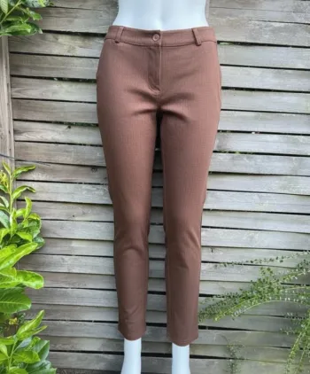 Pantalon femme marron/olive verte – Taille 44