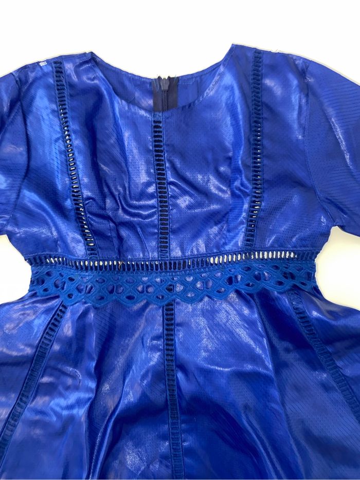 Robe en bazin pour fille couleur bleu - photo numéro 4