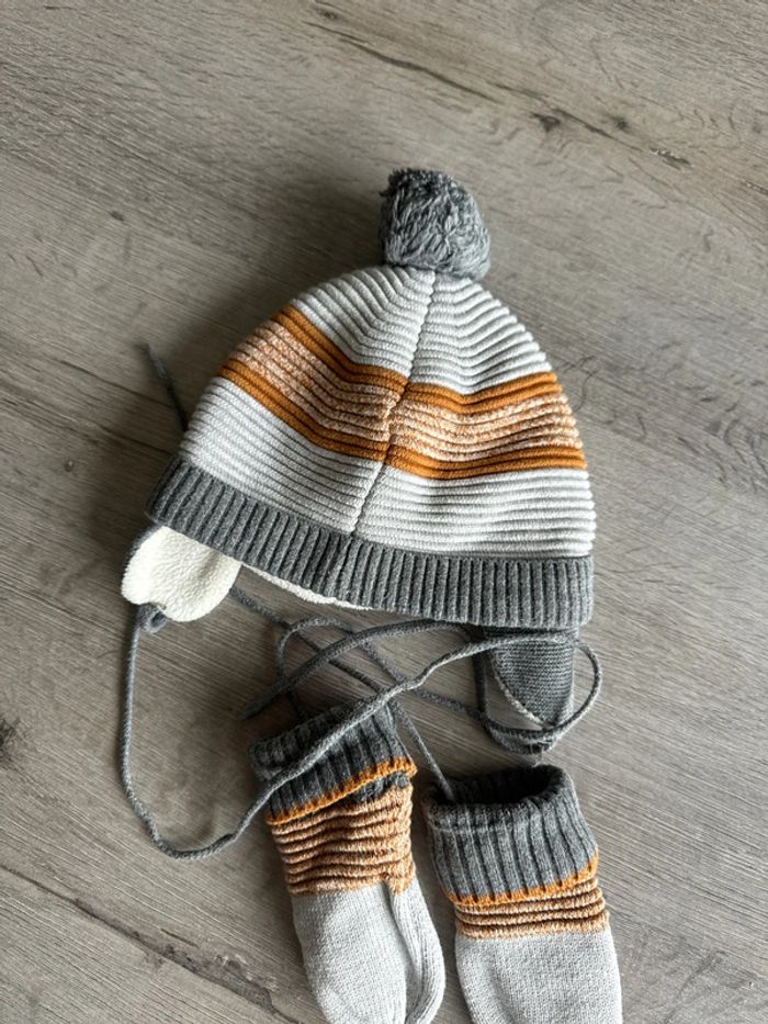 Ensemble bonnet écharpe et moufles okaidi - photo numéro 8