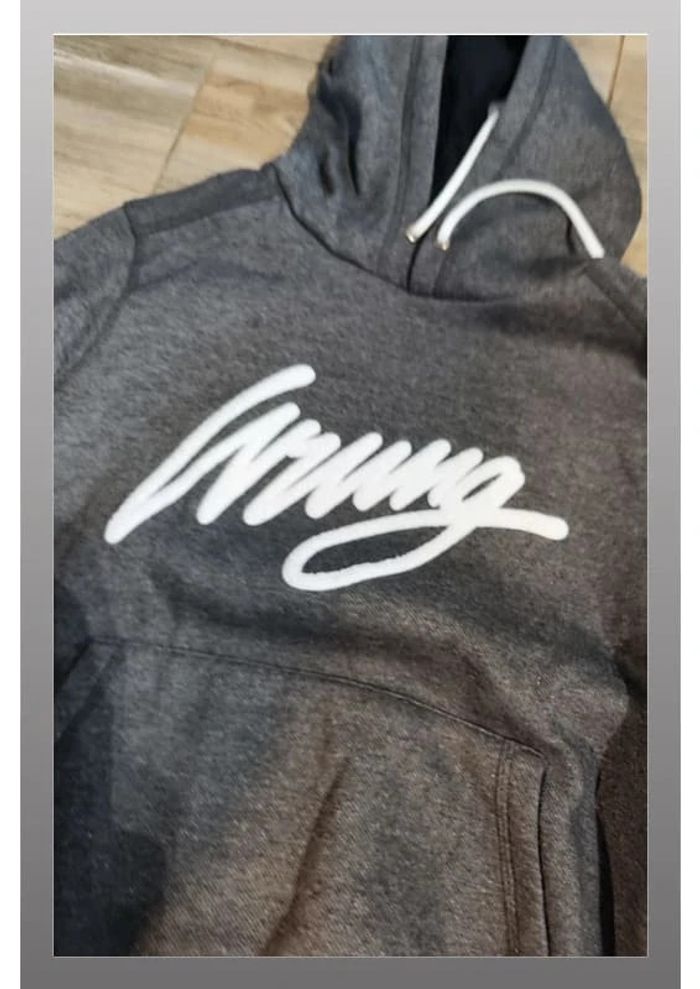 Sweat à capuche gris Wrung Taille S - photo numéro 2