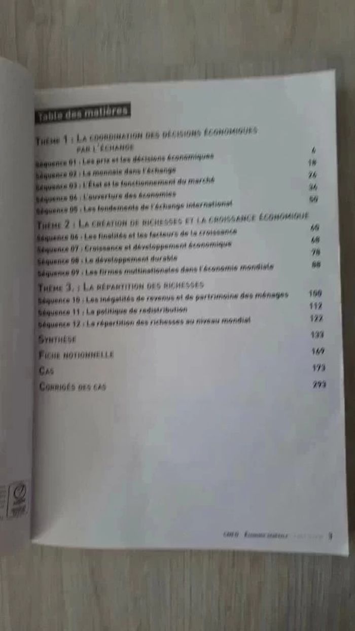 Livret CNED "Economie", BTS Tertiaires 1ère année, Deug licence L1 L2. - photo numéro 2