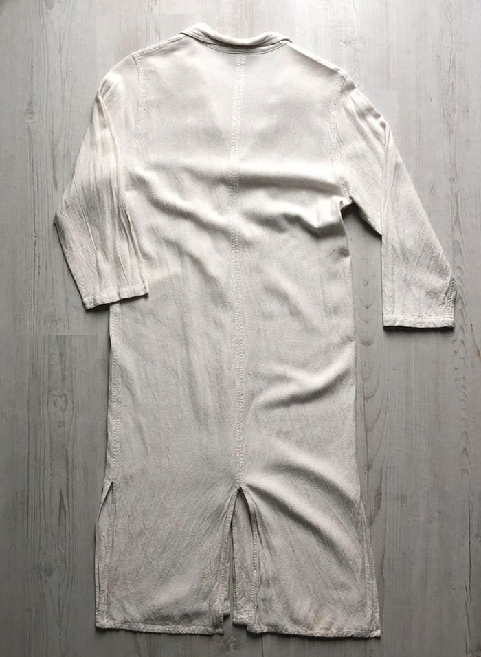 AN45- Veste ou robe longue (lin et coton) T2- 40/42 - photo numéro 8