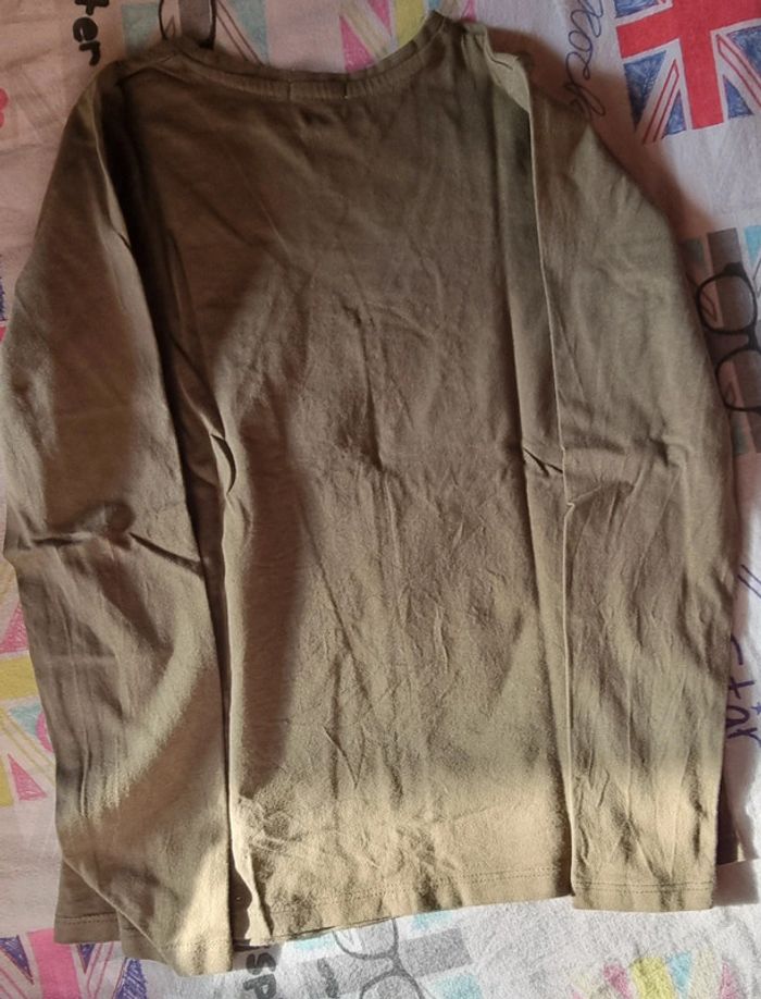 T-shirt manches longues kaki de marque Storytelling - photo numéro 4