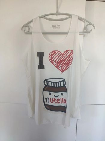 Débardeur top i love Nutella neuf
