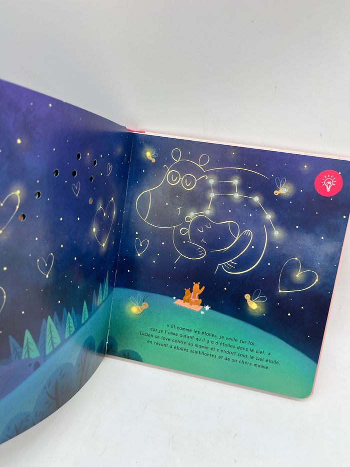 Livre histoire Bonne nuit mes petites étoiles  modèle le petit Ourson livre lumineux tam tam edition Neuf - photo numéro 3