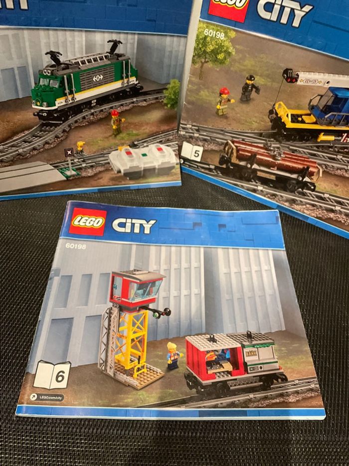 Lego city 60198 lot 3 notices uniquement (3-5-6) train de marchandises - photo numéro 4