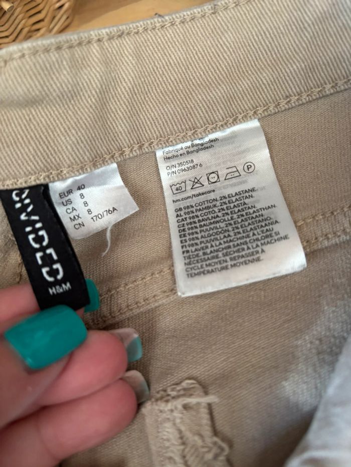 pantalon large beige - H&M - T40 - photo numéro 5