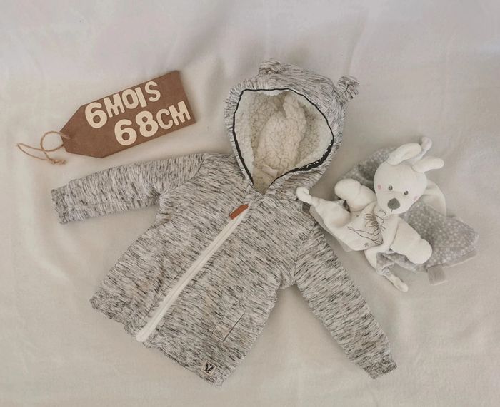 Veste sweat 👣 zippée, hema, 6mois