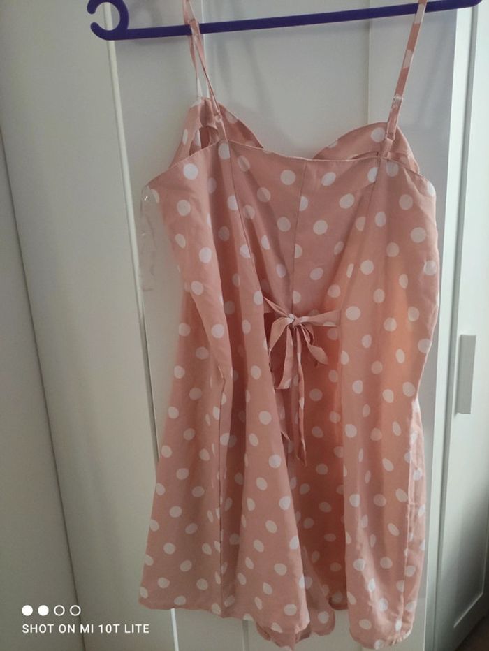 Combishort rose et blanc - photo numéro 2