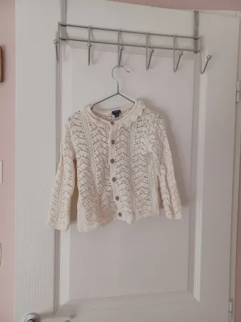 Gilet maille crochet fille