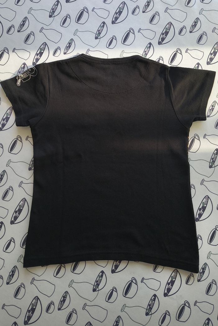 🖤 Super tshirt noir imprimé or/blanc (8 ans) 🖤 - photo numéro 6