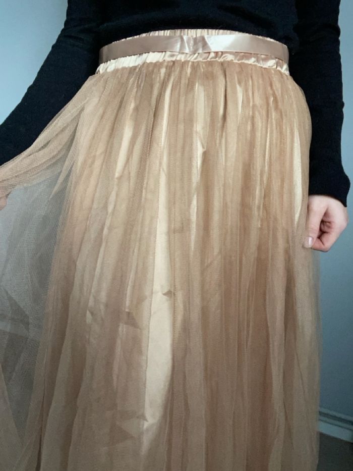 Jupe à voile doré mère&fille taille s - photo numéro 4