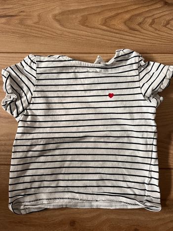 T-shirt marinière bébé fille 6 mois 