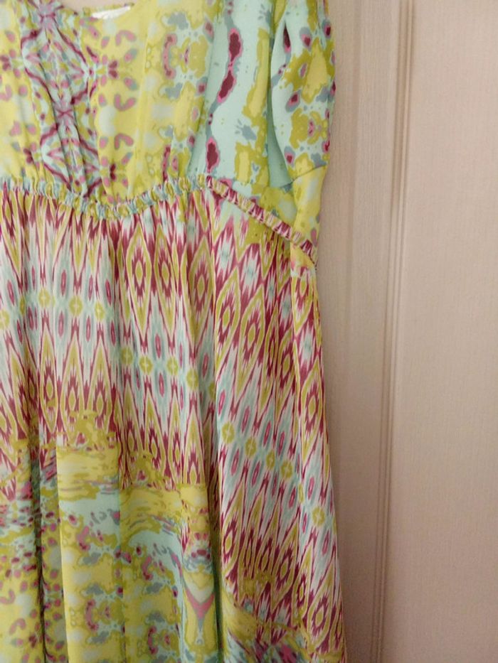 Robe voile doublée bariolée style bohème taille 40 Formul - photo numéro 3