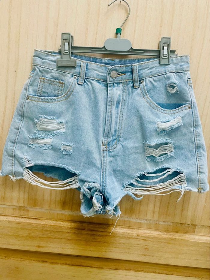 Short en jean déchiré taille haute - Shein - Taille S - photo numéro 11