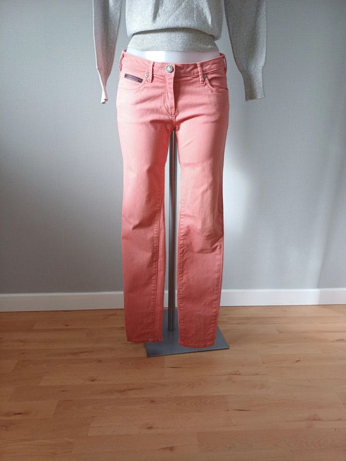 Pantalon régular rose à rayures La maison scotch taille 36