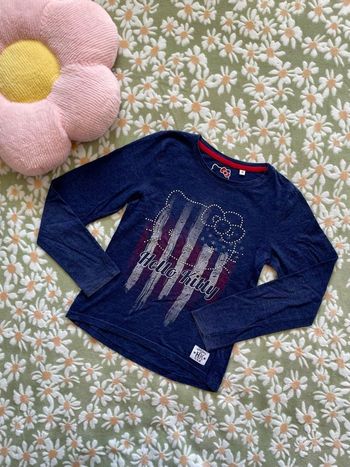 T-shirt manches longues bleu marine Hello Kitty 