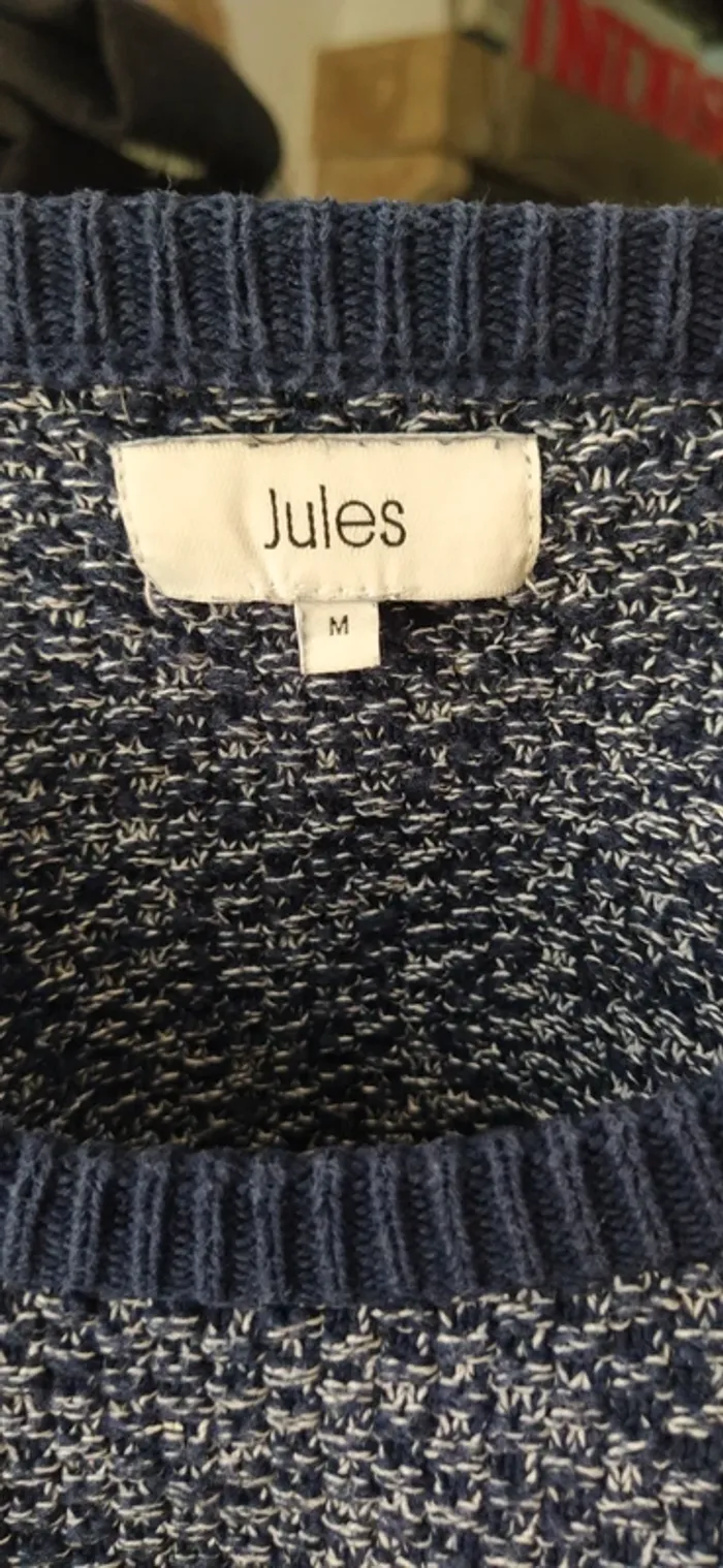 Pull moucheté bleu blanc jules - photo numéro 3